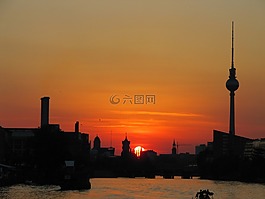 柏林,oberbaumbrücke,電視塔