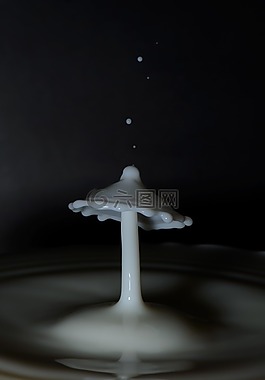 下降,水滴,牛奶