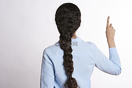 指點,尋找,頭的背