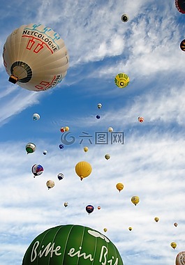熱氣球,氣球,天空