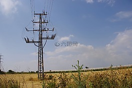 權力,線,電纜