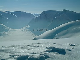 冬天,山,雪