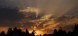 太陽,日落,天空