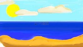 海洋,晚間,藍(lán)色