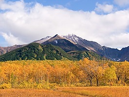 秋季,山,云