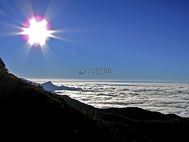 山,云,溶膠