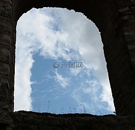 天空,奇怪,窗口