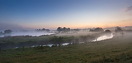 霧,河,湖
