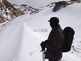 山,雪,冷