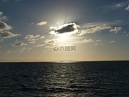 海洋,天空,云