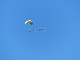 滑翔傘,天空,飛