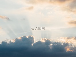 天空,云,太阳光线