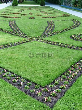 床,花園,種植