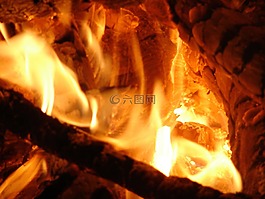 火,發(fā)光,溫暖