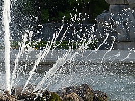 水,注入,喷泉