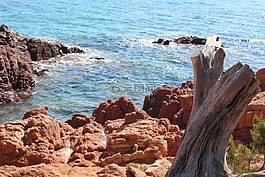 撒丁島,海,紅色