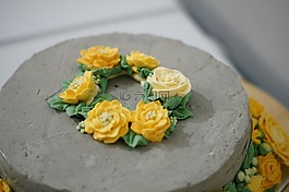 蛋糕,奶油,花