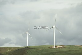 風車,云,農(nóng)場