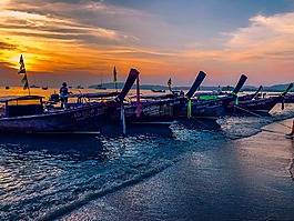 海,整體的一部分水域,日落