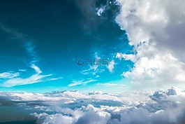 藍色,天空,云