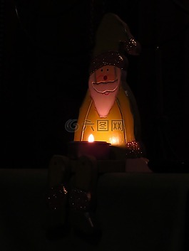 圣誕老人,照亮,似乎