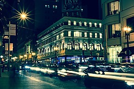 夜,市容,城市