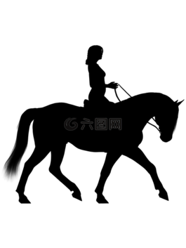 側(cè)影,女子,騎