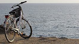 自行車,海,自然