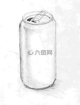 錫罐,素描,鉛筆盒