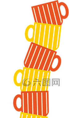 咖啡杯,復(fù)古,堆