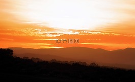 太陽,日落,天空