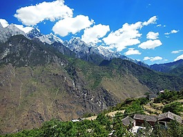 山,老虎跨越式峽谷,中國