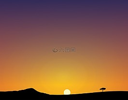 日落,黎明,天空