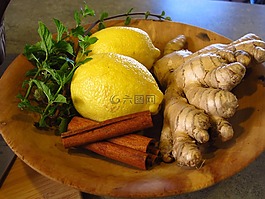 檸檬,姜,肉桂