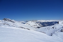 滑雪運行,冬天,雪