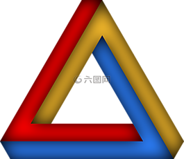 彭羅斯三角形,在不可能三角,光學騙案