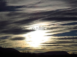 天空,日落,心情