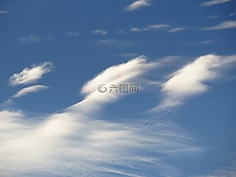 天空,云,藍色