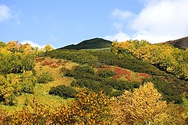 秋季,山,云