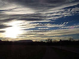 天空,日落,心情