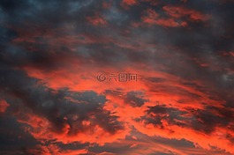 天空,云,紅色