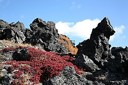 秋季,山,火山