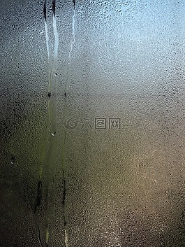 玻璃,一滴水,霧