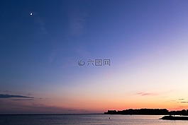 日落,黃昏,天空