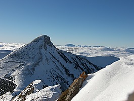 雪,冬季,山