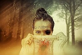 女子,女性,僵尸