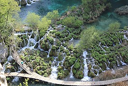 橋,水,藍(lán)色