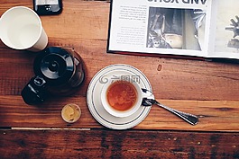 茶,咖啡,杯