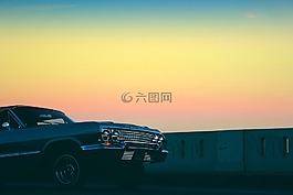 日落,黃昏,天空