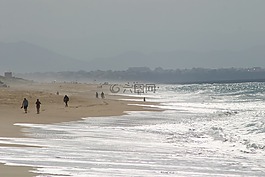海灘,海,波